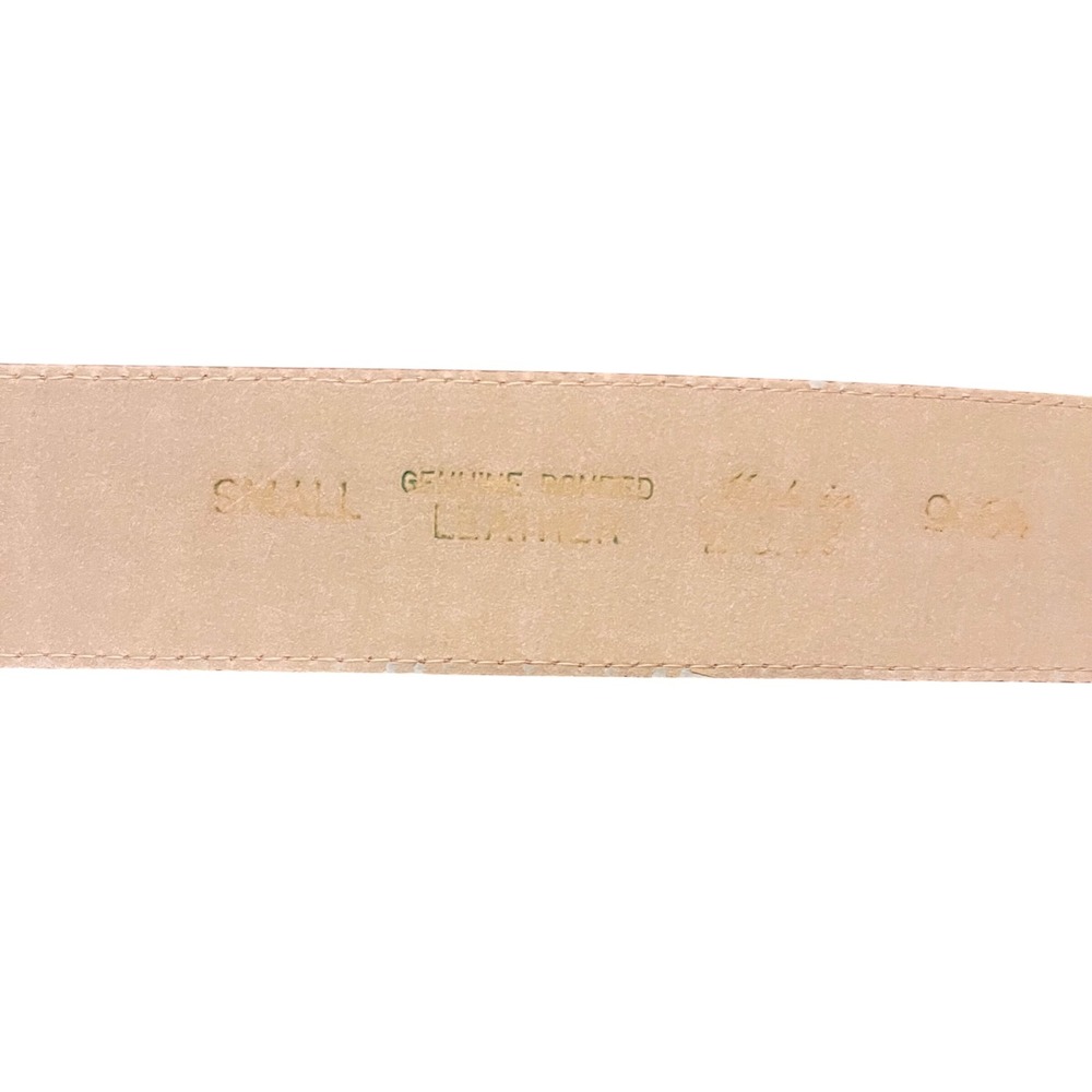 Brown Croc Embossed Leather Belt • Wide Waist Belt • Size Small - Picture 3 of 3
